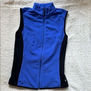 Columbia Titanium Blue Black Fleece Vest
